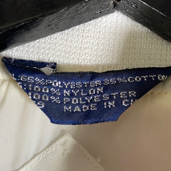 Knights Bridge For Men Vintage White Bomber Jacket Size 42-44 Harrington Style - Picture 3 of 11